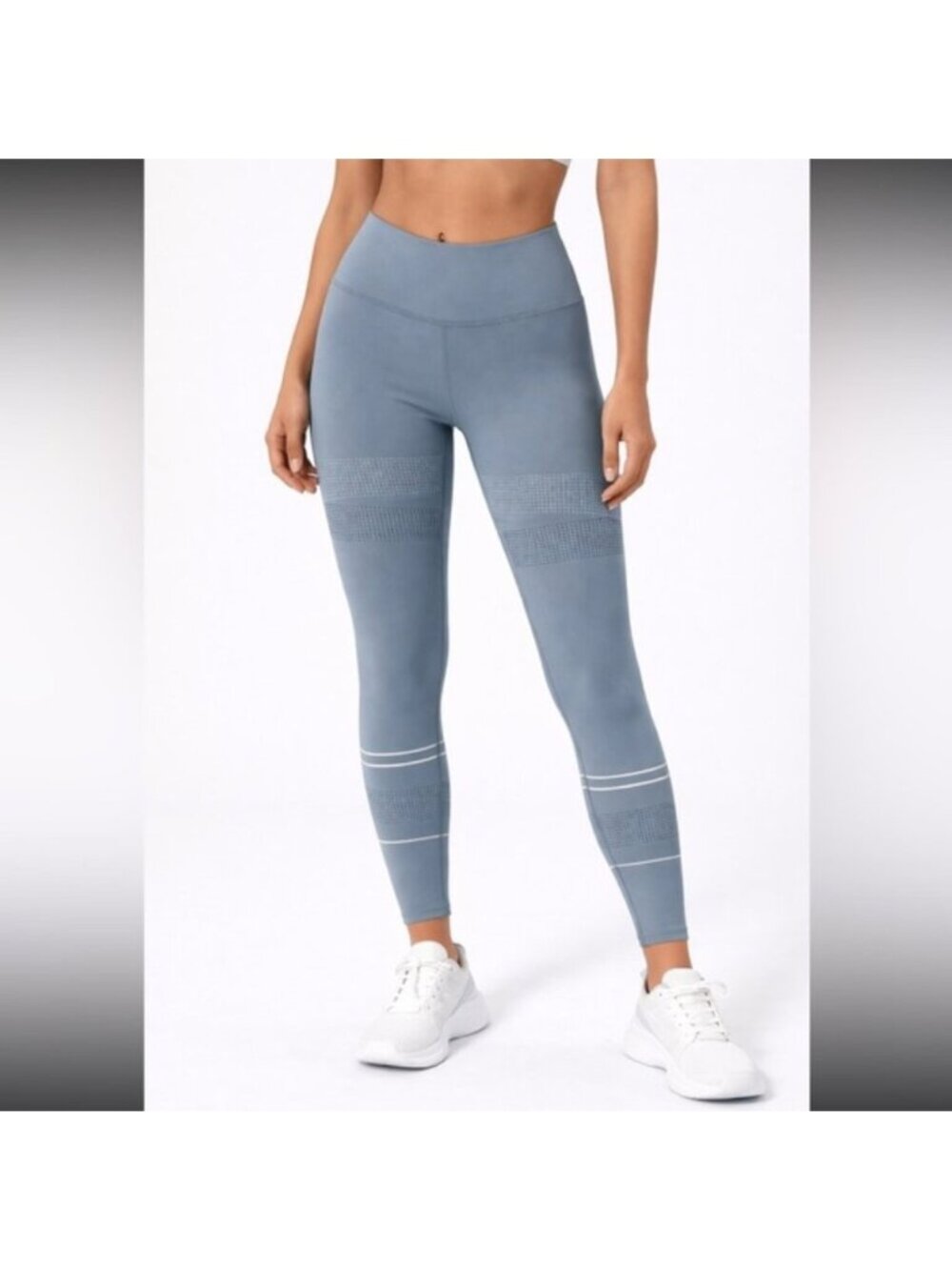 Lilybod Women's Blue & Gray Activate Full Length Leggings Size Small